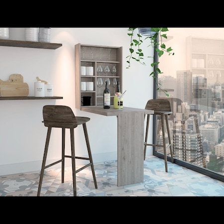 Tuhome 23.6 in. W, 6.8 in. L, 31.4 in. H, Gray MLZ5557